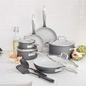 img 3 attached to 🍳 GreenLife Classic Pro Healthy Ceramic Nonstick Cookware Set, 12-Piece, Light Gray