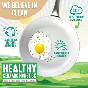 img 2 attached to 🍳 GreenLife Classic Pro Healthy Ceramic Nonstick Cookware Set, 12-Piece, Light Gray