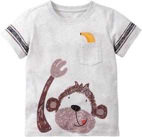 img 2 attached to 👕 Little Bitty Summer Cotton: Trendy Boys' Clothing for a Cool and Comfy Summer