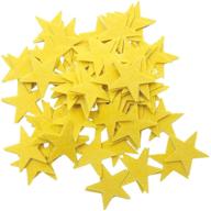 🌟 enchanting 1.5 inch yellow felt star stickers for playful decor - playfully ever after logo