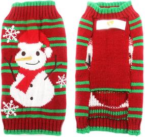 img 1 attached to Festive and Fun: PETCARE Christmas Dog Sweater Vest - Cute & Ugly Xmas Costume for Small to Large Dogs & Cats - Keep Your Pet Warm this Winter with a Holiday-themed Pet Sweater Outfit!