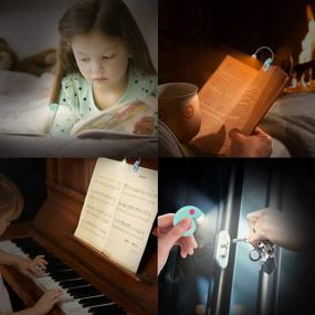 img 1 attached to 📘 HONGUT Kids Rechargeable Amber Book Light-Clip on LED Reading Light, Blue Light Blocking, 2 Lighting Modes, Bookmark Light for Bedtime Reading-Best Product for Bookworms, Kids Reading Lights-Blue