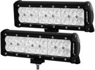 auxbeam 9 inch 54w led light bar, pack of 2 light pods, off-road driving lights for pickup, car, suv, truck with mounting brackets logo