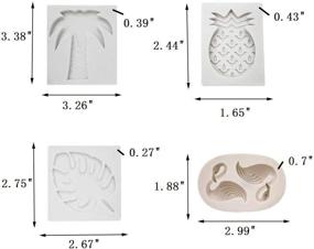 img 1 attached to 🎂 7-Piece JeVenis Tropical Cake Decorating Set with Flamingo Fondant Mold - Ideal for Hawaiian Baby Showers & Summer Luau Cake Decorations, includes Silicone Cutter