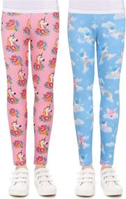 img 4 attached to 👧 Quedoris Girls Printed Pants Leggings: Trendy and Stylish Options for Kids Ages 2 to 9