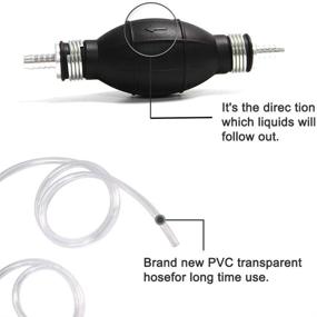 img 1 attached to 🔧 A ABIGAIL Siphon Pump Kit: Efficient Manual Hand Transfer Pump for Gasoline, Oil, Water, Diesel & More – Includes 2 Eco-Friendly Durable PVC Hoses.