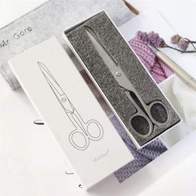 img 1 attached to ✂️ Premium 7-Inch Silver Stainless Steel Scissors for Tailoring, Fabric, Sewing, Paper Cutting, Leather, Art, Craft, and Office Use - Heavy Duty Cutter with Precision Blades