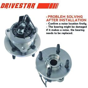 img 1 attached to 🚗 DRIVESTAR 513204 Front Wheel Hub & Bearing Assembly for Chevy Cobalt 2005-2010, Saturn Ion-1 2003-2005, Ion-2/Ion-3 2003-2007, Pontiac G5 2007-2009, Pursuit 2005-2006 (w/ ABS 4 Lug) - Pair
