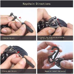 img 1 attached to TANGSEN Keychain Anti Lost Detachable Carabiner