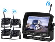 advanced wireless backup camera system for rv & truck | ip69 waterproof, split screen monitor & rearview reversing camera | 7'' wireless monitor logo