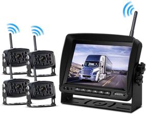 img 4 attached to Advanced Wireless Backup Camera System for RV & Truck | IP69 Waterproof, Split Screen Monitor & Rearview Reversing Camera | 7'' Wireless Monitor