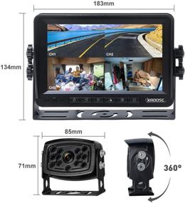 img 3 attached to Advanced Wireless Backup Camera System for RV & Truck | IP69 Waterproof, Split Screen Monitor & Rearview Reversing Camera | 7'' Wireless Monitor