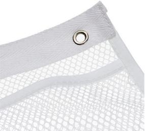 img 1 attached to 6-Pocket Mesh Shower Organizer Hanging with Quick Dry, Bath & Bathroom Curtain Rod Accessories, Includes 4 Rings