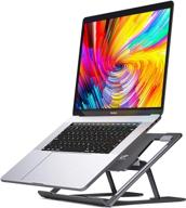 🖥️ savfy laptop stand - foldable & portable ergonomic aluminum holder for 10''-17'' macbook, ipad, notebook - multi-angle adjustable & lightweight stand for desk logo