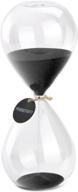 ⏳ swisselite biloba hourglass sand timer – elegant home & office decor (8inch-30mins black beauty) logo