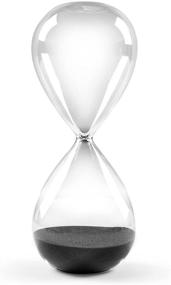 img 3 attached to ⏳ SWISSELITE Biloba Hourglass Sand Timer – Elegant Home & Office Decor (8Inch-30Mins Black Beauty)