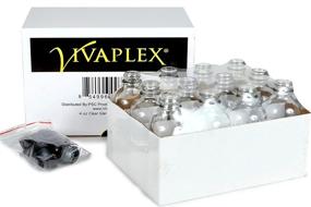 img 2 attached to Vivaplex 12-пачка, прозрачные стеклянные бутылки объемом 4 унции с крышками - универсальные контейнеры для эфирных масел, самодельных изделий и не только!