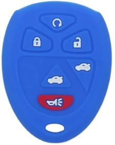 img 3 attached to SEGADEN Silicone Cover Protector Case Holder Skin Jacket Compatible With CHEVROLET BUICK GMC CADILLAC SATURN 6 Button Remote Key Fob CV4608 Deep Blue