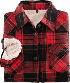 img 2 attached to 🧥 ThCreasa Womens Flannel Pockets Jackets: Comfortable Coats for Women's Clothing and Outerwear