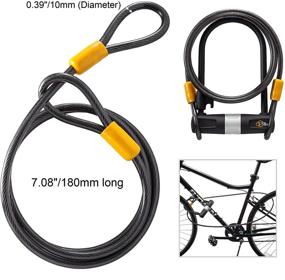 img 2 attached to Bike U Lock with Cable - Via Velo Heavy Duty Bicycle U-Lock, 14mm Thick Shackle and 10mm x 1.8m Steel Cable with Mounting Bracket - Ideal for Road, Mountain, Electric, and Folding Bikes