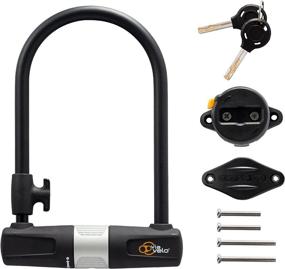 img 3 attached to Bike U Lock with Cable - Via Velo Heavy Duty Bicycle U-Lock, 14mm Thick Shackle and 10mm x 1.8m Steel Cable with Mounting Bracket - Ideal for Road, Mountain, Electric, and Folding Bikes