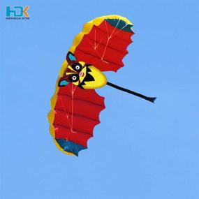 img 2 attached to 🪁 Hengda 1.4M Bat Design Dual Line Stunt Kite Soft Parafoil Kite 55-inch with Flying Tool Set