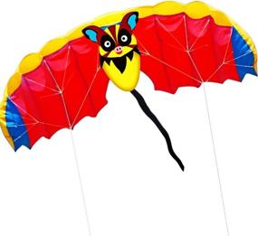 img 4 attached to 🪁 Hengda 1.4M Bat Design Dual Line Stunt Kite Soft Parafoil Kite 55-inch with Flying Tool Set