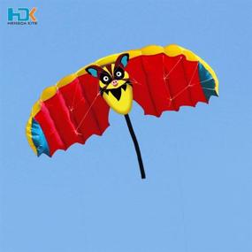 img 3 attached to 🪁 Hengda 1.4M Bat Design Dual Line Stunt Kite Soft Parafoil Kite 55-inch with Flying Tool Set