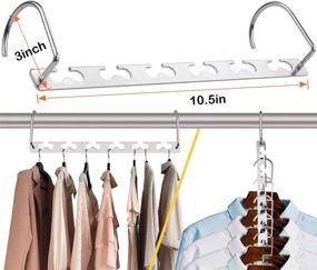 img 3 attached to 👗 Cascade Your Wardrobe with CBTONE 12 Pack Closet Space Saving Hangers: Updated Hook Design for Efficient and Organized Clothing Storage!