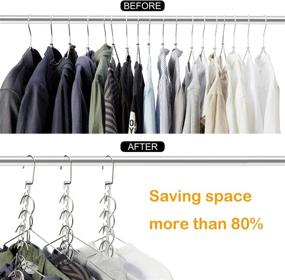 img 2 attached to 👗 Cascade Your Wardrobe with CBTONE 12 Pack Closet Space Saving Hangers: Updated Hook Design for Efficient and Organized Clothing Storage!