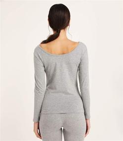 img 1 attached to Mcilia Womens Cotton Neckline Thermal Women's Clothing for Lingerie, Sleep & Lounge