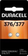 🔋 duracell - высокопроизводительные 376/377 серебряные оксидные кнопочные батарейки - долговечная мощность - упаковка из 2 штук логотип