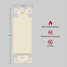 img 3 attached to 🔌 Enerlites 1 Gang Rocker Outlet Wall Plate, 6001-LA Decorator Design - Light Almond Finish