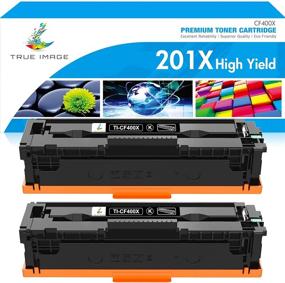 img 4 attached to 🖨️ TRUE IMAGE Compatible Toner Cartridge Replacement for HP 201X/201A - Color Laserjet Pro MFP M277dw/M252dw/M277n - Black, 2-Pack