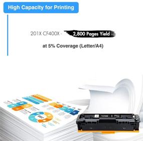 img 2 attached to 🖨️ TRUE IMAGE Compatible Toner Cartridge Replacement for HP 201X/201A - Color Laserjet Pro MFP M277dw/M252dw/M277n - Black, 2-Pack