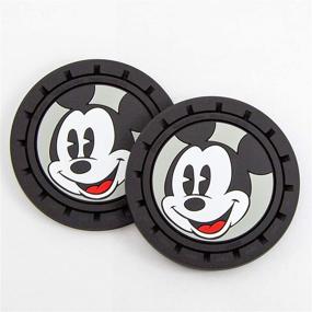 img 3 attached to Disney Mickey Mouse Auto Coasters: Keep Your Vehicle Stylish and Protected with Plasticolor 001968R01!