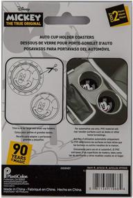 img 1 attached to Disney Mickey Mouse Auto Coasters: Keep Your Vehicle Stylish and Protected with Plasticolor 001968R01!