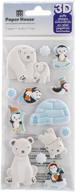 🐧 polar animals puffy stickers (3-pack) - paper house productions stp-0029e: fun and adorable arctic creatures for kids logo