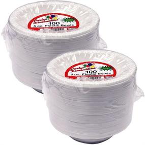 img 1 attached to 200 Count White Plastic Bowls - Party Dimensions, 5 oz, Disposable