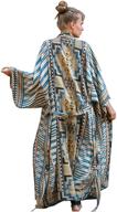 👘 stunning edolynsa women's long kimono robe: the perfect beach coverup! logo