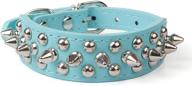 🐾 glamorous leather dog collar: spiked & studded for style & daily adventures logo