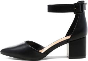 img 2 attached to 👠 DREAM PAIRS Womens Annee Black Pumps - Women's Shoes for Stylish Comfort