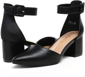 img 3 attached to 👠 DREAM PAIRS Womens Annee Black Pumps - Women's Shoes for Stylish Comfort