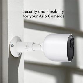 img 3 attached to 🔒 3-Pack White Metal Wall Mount for Arlo Pro/Pro 2/Pro 3/Pro 4/Ultra/Ultra 2, Ring Stick Up Cam Battery, eufyCam E/2C, Wyze Cam Outdoor/Pan - Adjustable Indoor/Outdoor Security