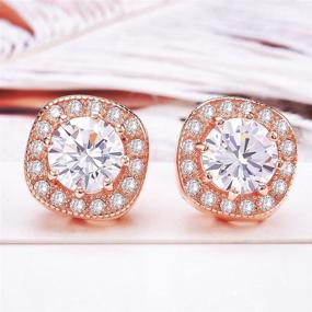 img 1 attached to 😺 Cat Eye Jewels S925 Sterling Silver CZ Rhinestone Stud Earrings for Women and Girls