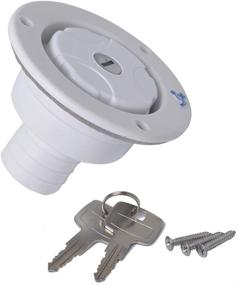 img 2 attached to 🔒 Vosarea Gravity Water Inlet Fill Dish Hatch with Lock: Reliable RV Camper Trailer & Car Accessory (White)