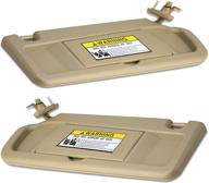 🌞 weileite left driver & right passenger side sun visor for honda civic 2006-2011 | replaces 83230-sna-a01zb/83280-sna-a01zb (pair, beige) logo