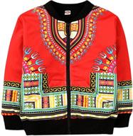 👕 african dashiki jacket: stylish boys' clothing for authentic cultural appeal logo