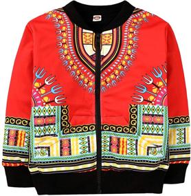 img 4 attached to 👕 African Dashiki Jacket: Stylish Boys' Clothing for Authentic Cultural Appeal