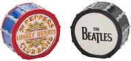 🥁 vandor the beatles drums ceramic salt and pepper set - black, white, red, blue (72030) логотип